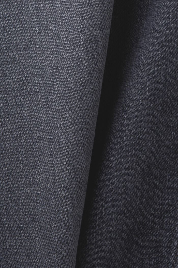 Jeans met middelhoge taille en rechte pijpen, BLACK MEDIUM WASHED, detail image number 6