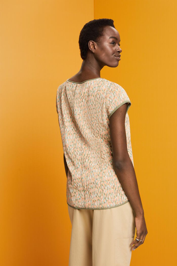 T-shirt à imprimé all-over, en 100 % coton, PASTEL GREEN, detail image number 3