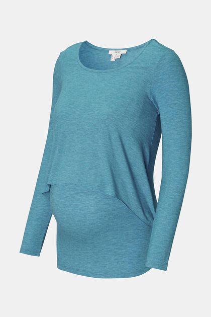 Dubbellaagse longsleeve, BLUE CORAL, overview