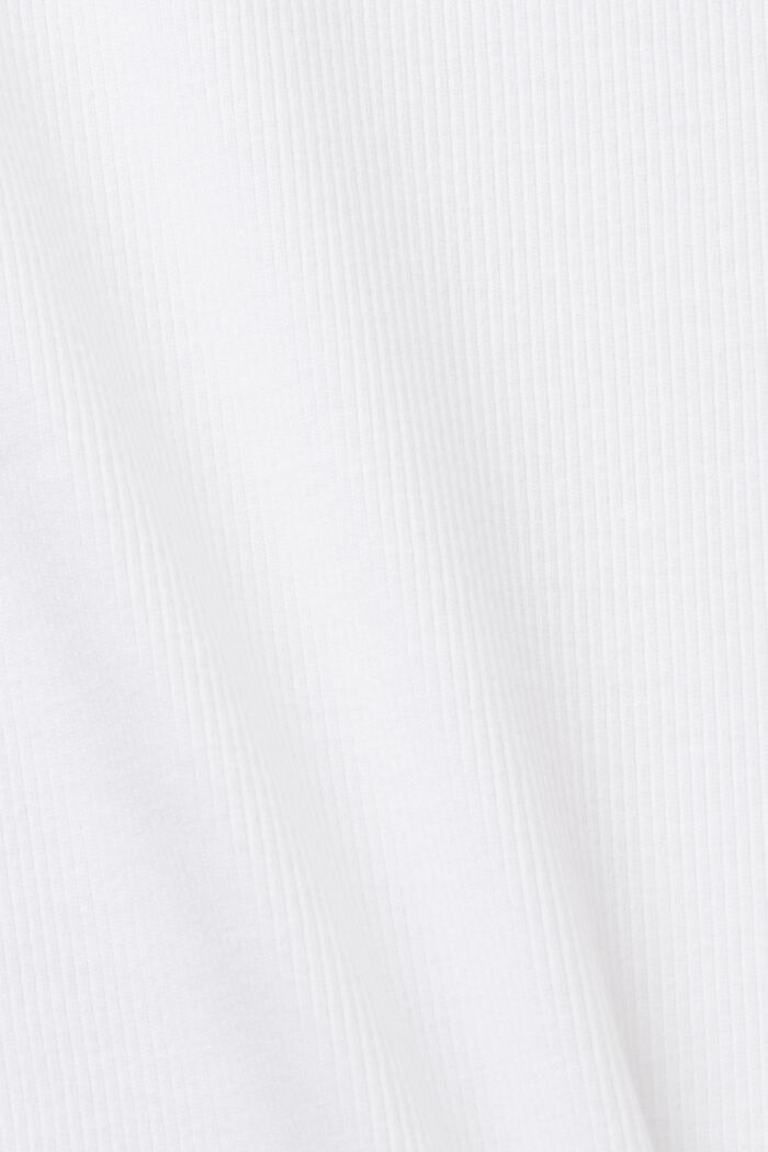 T-shirt van katoen-jersey met ronde hals, WHITE, detail image number 7