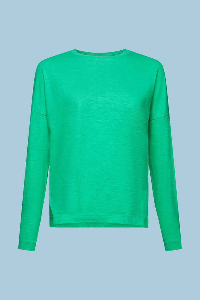 Basic jersey top met lange mouwen, GREEN, detail image number 7