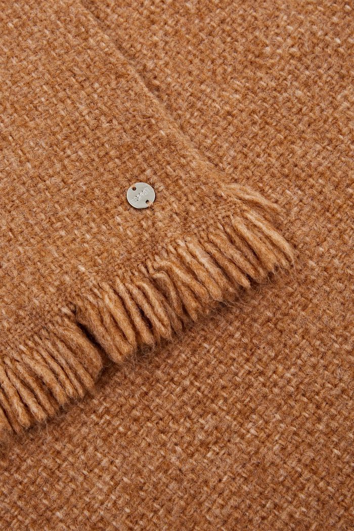 Gemêleerde sjaal, CARAMEL, detail image number 1