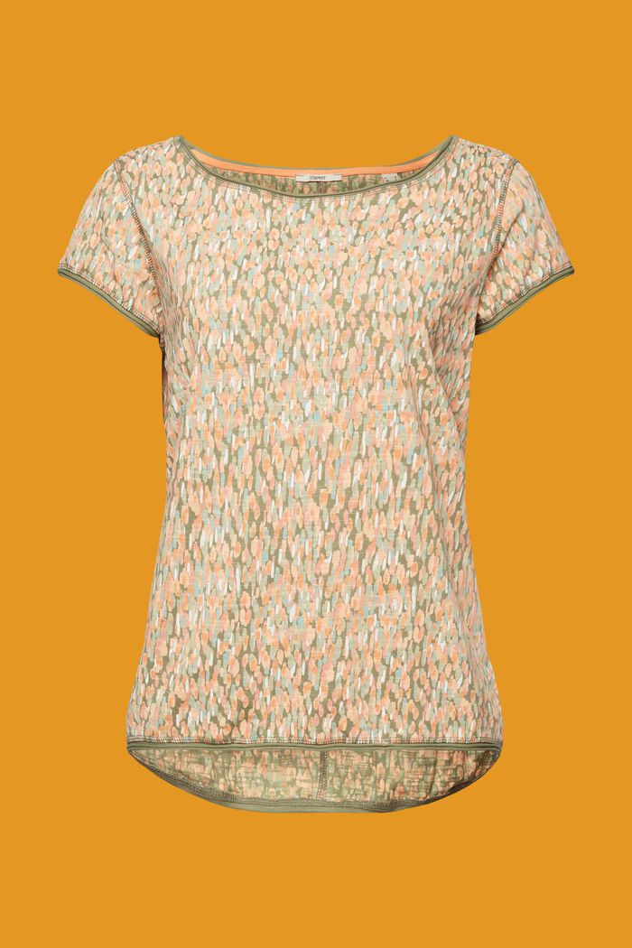 T-shirt met print all-over, 100% katoen, PASTEL GREEN, detail image number 6