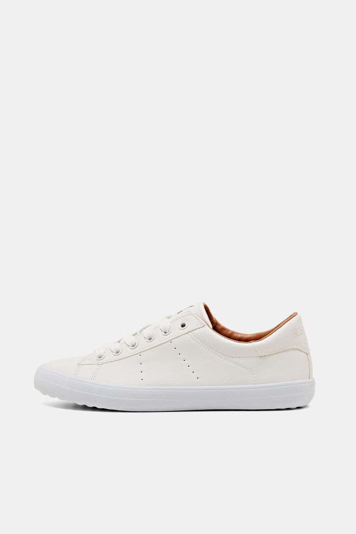 Sneakers en similicuir, OFF WHITE, detail image number 0