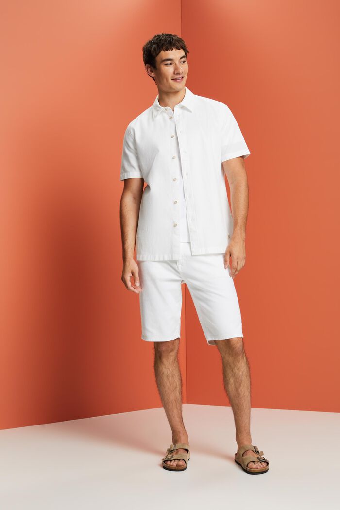 T-shirt à manches courtes, 100 % coton, WHITE, detail image number 1