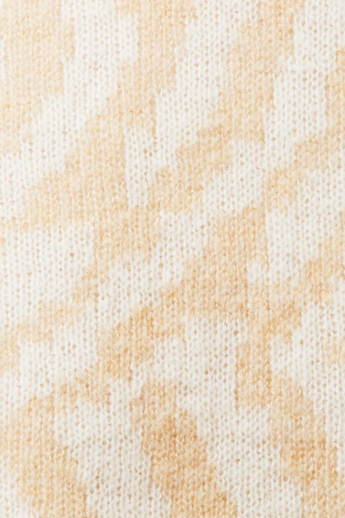 Abstracte jacquard trui, DUSTY NUDE, detail image number 6