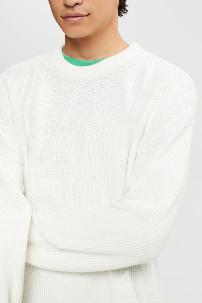 Sweatshirt van 100% katoen, OFF WHITE, detail image number 2
