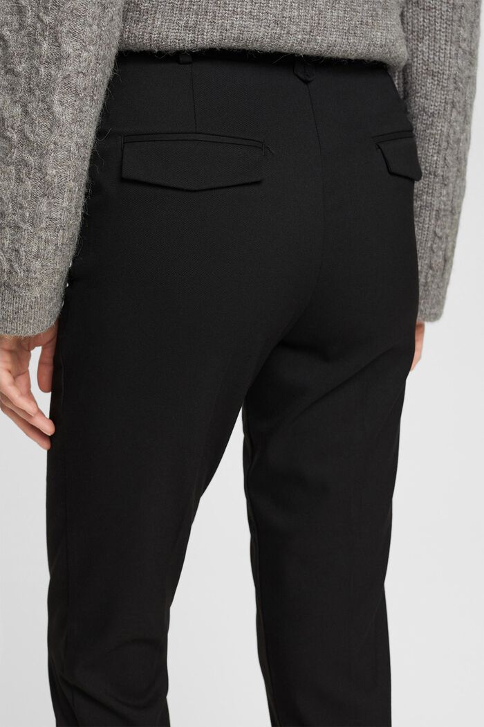 Mid-rise broek met toelopende pijpen, BLACK, detail image number 4