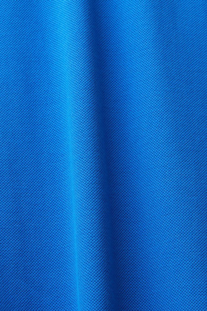 Poloshirt van katoen-piqué, BRIGHT BLUE, detail image number 4