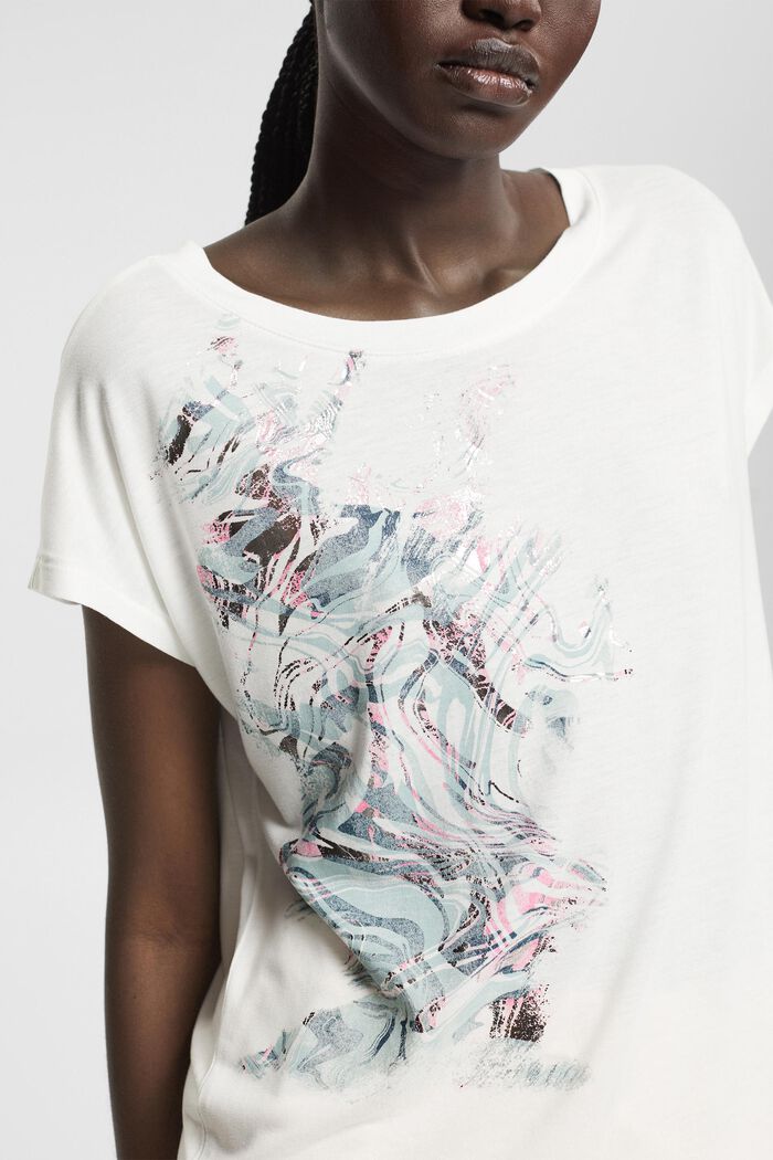 T-shirt à paillettes, LENZING™ ECOVERO™, OFF WHITE, detail image number 2