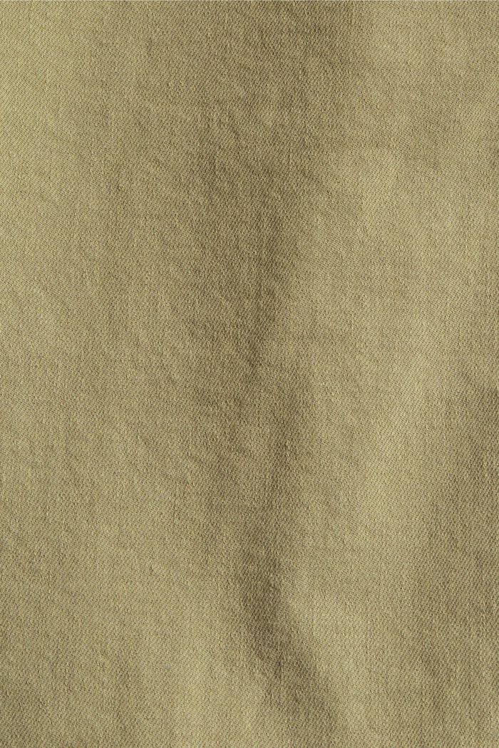 Met hennep: broek met strikceintuur, LIGHT KHAKI, detail image number 4