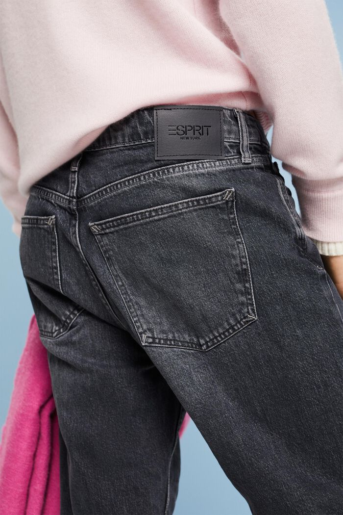 Casual retro jeans met middelhoge taille, BLACK MEDIUM WASHED, detail image number 3