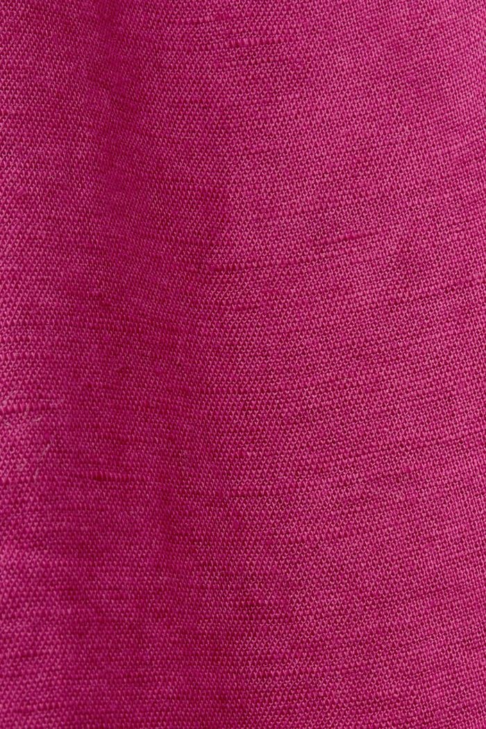 Mini-robe, mélange de coton et de lin, DARK PINK, detail image number 4