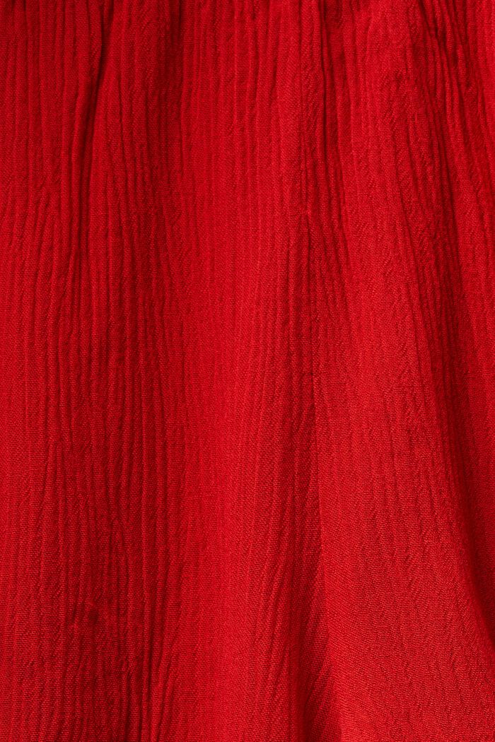Crinkled bermudashort, DARK RED, detail image number 5