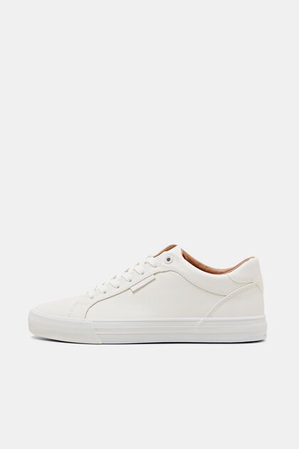 Sneakers en similicuir, OFF WHITE, overview