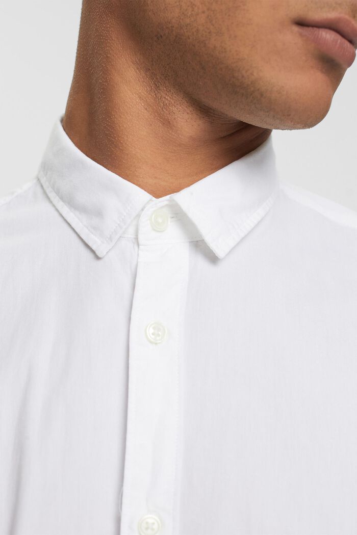 Slim fit, duurzaam katoenen overhemd, WHITE, detail image number 0