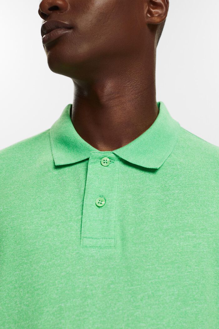 Polo chiné, CITRUS GREEN, detail image number 3