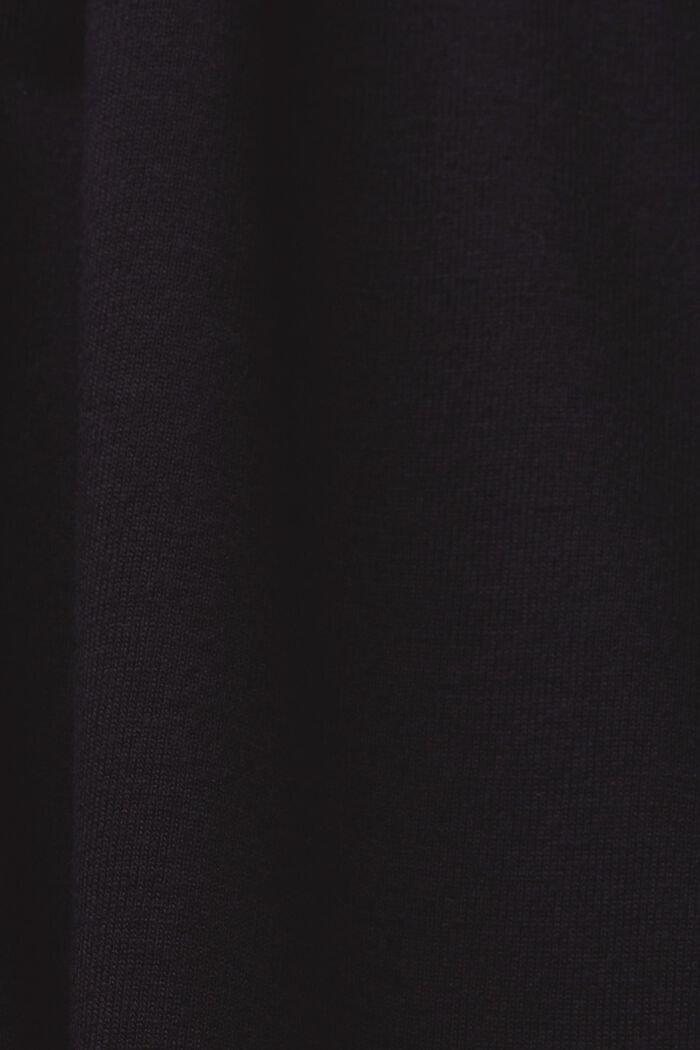 Jersey top met kanten inzetten, BLACK, detail image number 6