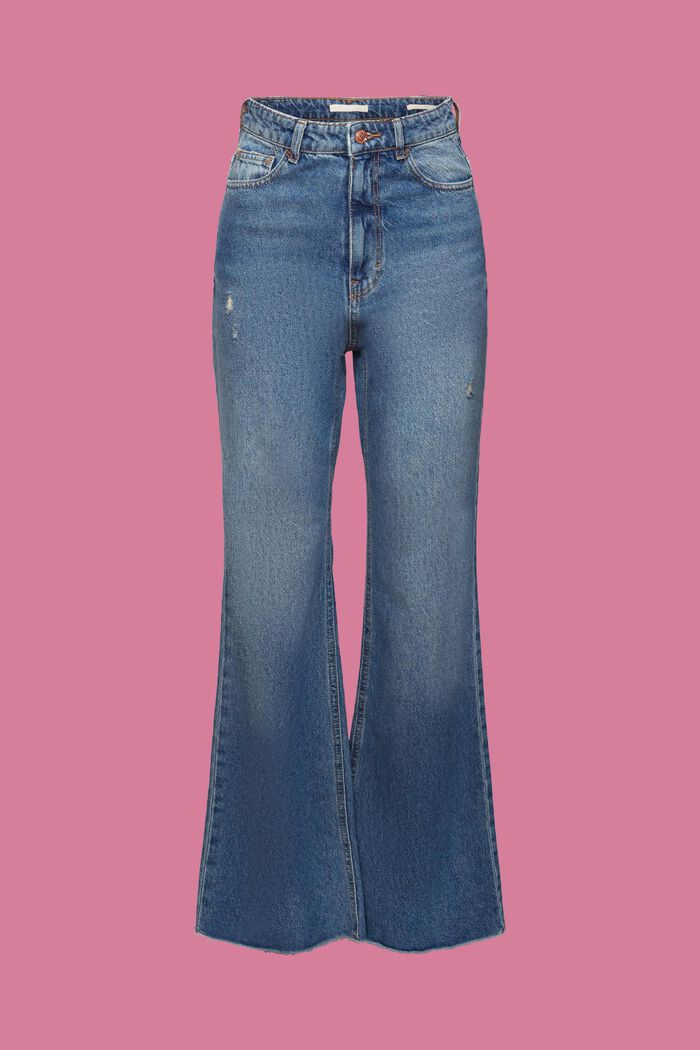 Retro uitlopende jeans, BLUE LIGHT WASHED, detail image number 6