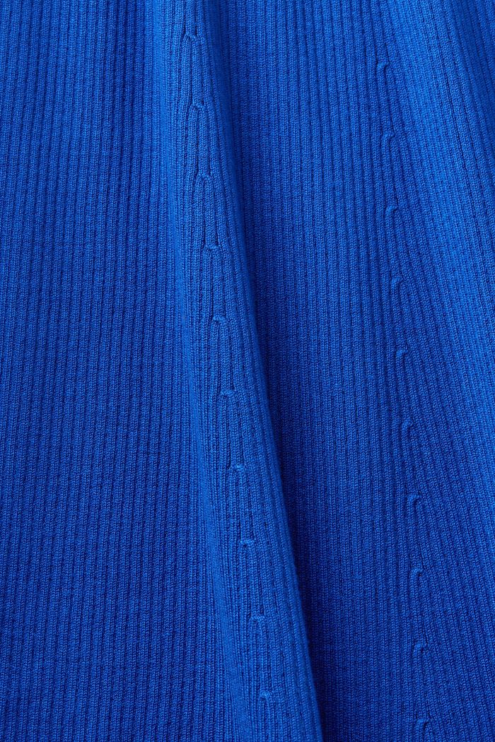 Mouwloze geribde midi-jurk, BRIGHT BLUE, detail image number 5
