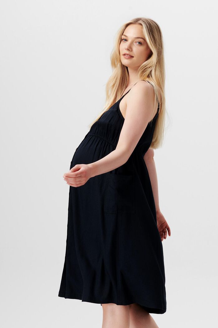 MATERNITY midi-jurk voor vrouwen die borstvoeding geven, BLACK INK, detail image number 3