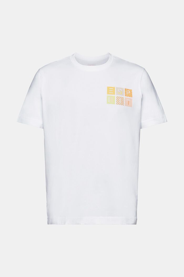 T-shirt van katoen-jersey met logo, WHITE, detail image number 5