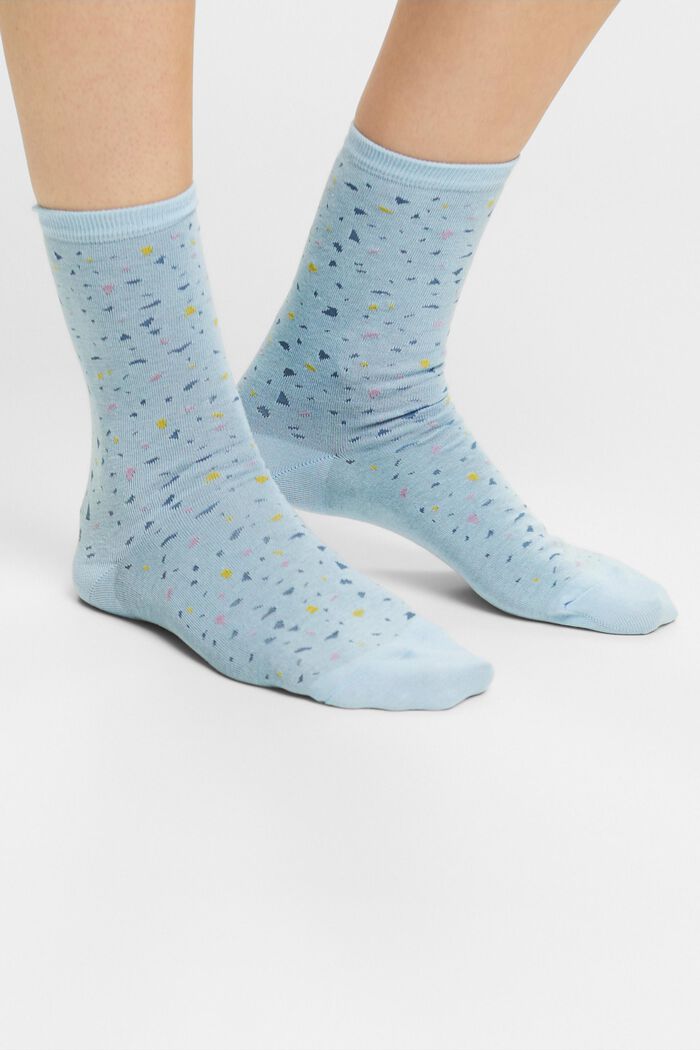 Gebreide sokken met print, CLOUD, detail image number 1