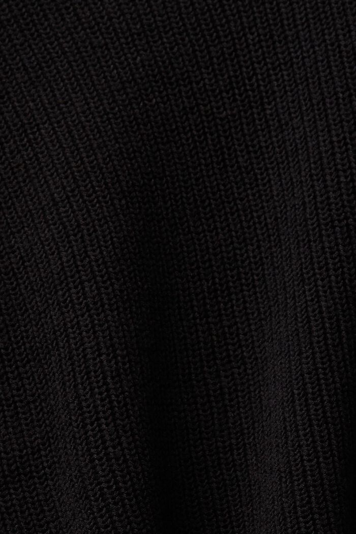 Gebreide trui met opstaande kraag, BLACK, detail image number 6