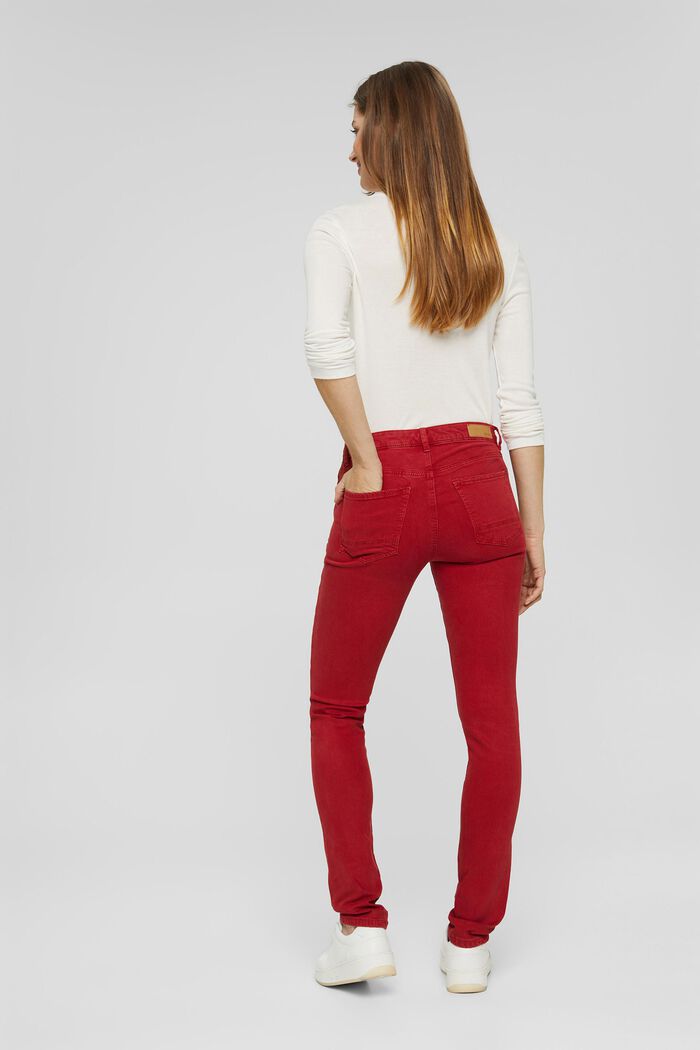 Pantalon en mélange de TENCEL™ et de coton biologique, RED, detail image number 3