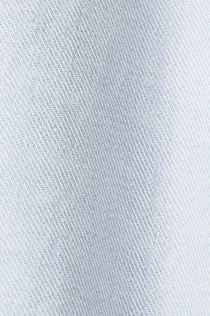 Blazer à boutonnage croisé en coton et lin, LIGHT BLUE LAVENDER, detail image number 5
