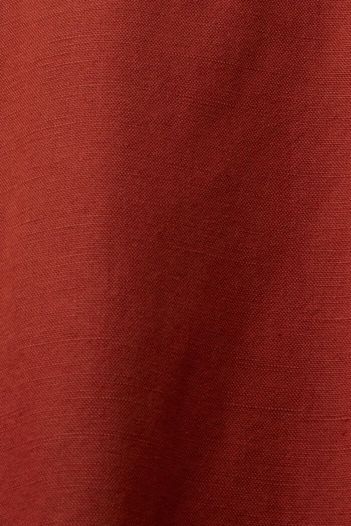 Single-breasted blazer van een linnenmix, TERRACOTTA, detail image number 5