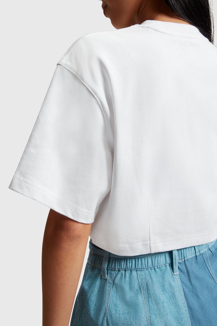 T-shirt court à imprimé indigo, WHITE, detail image number 3