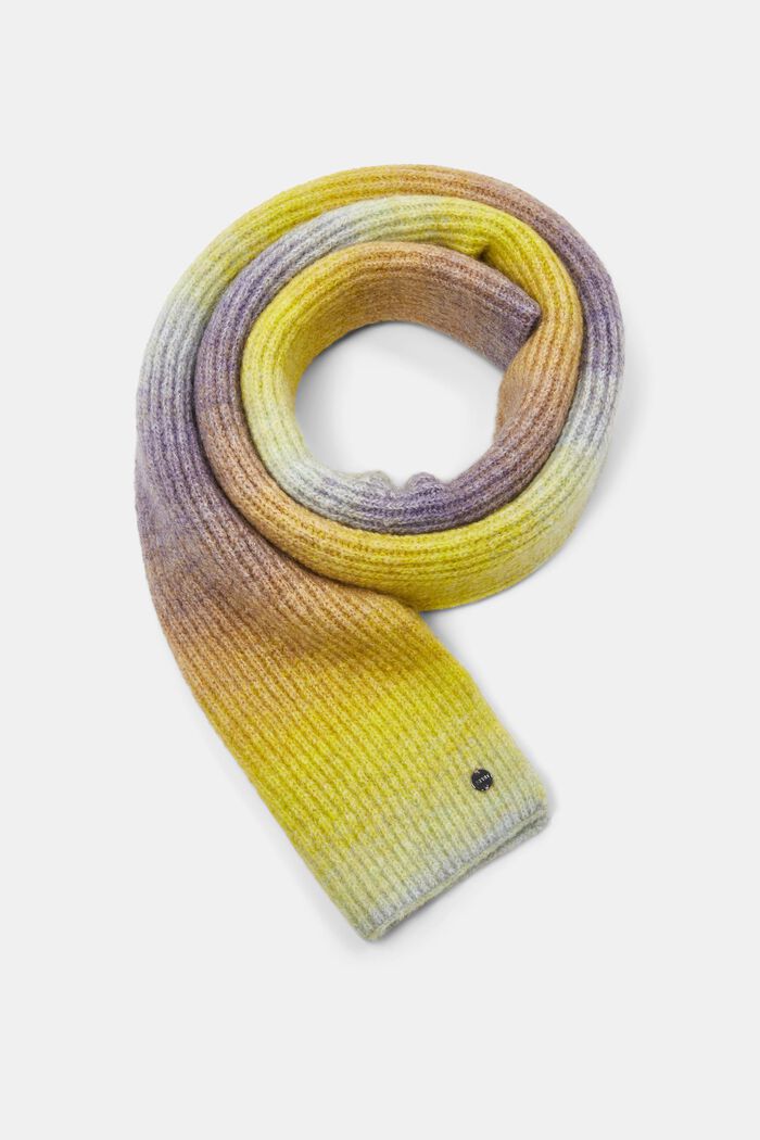 Écharpe en maille multicolore à teneur en laine