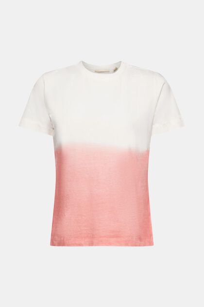 T-shirt en coton à motif ombré, PINK, overview