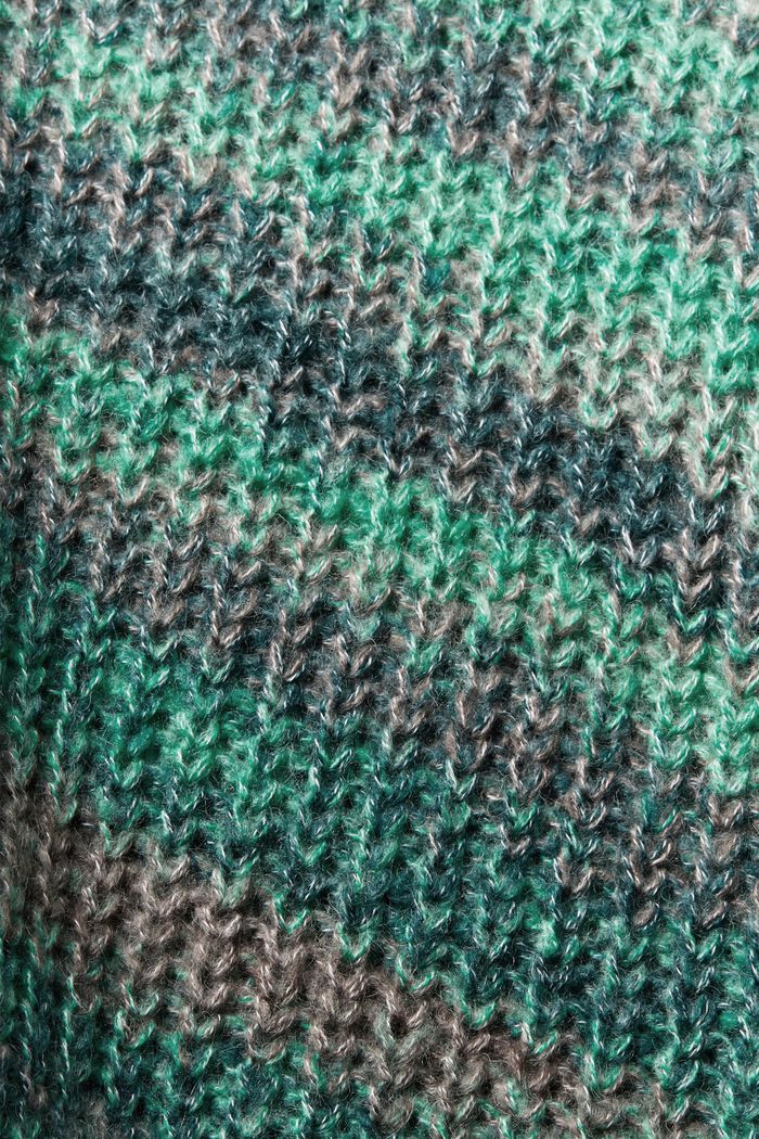 Cardigan en maille à teneur en laine, TEAL GREEN, detail image number 5