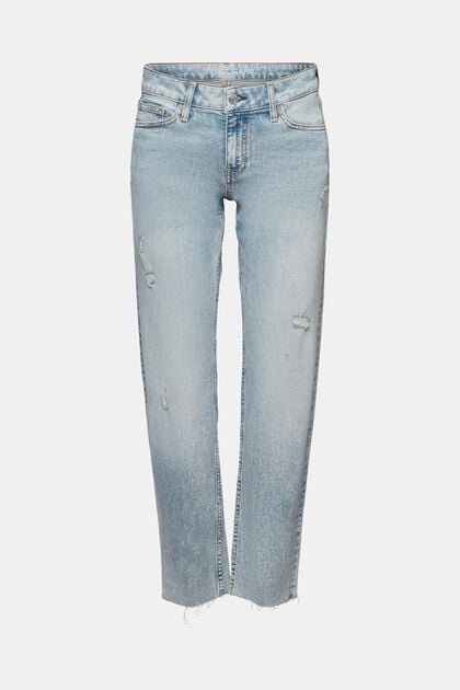 Jeans met middelhoge taille en rechte pijpen