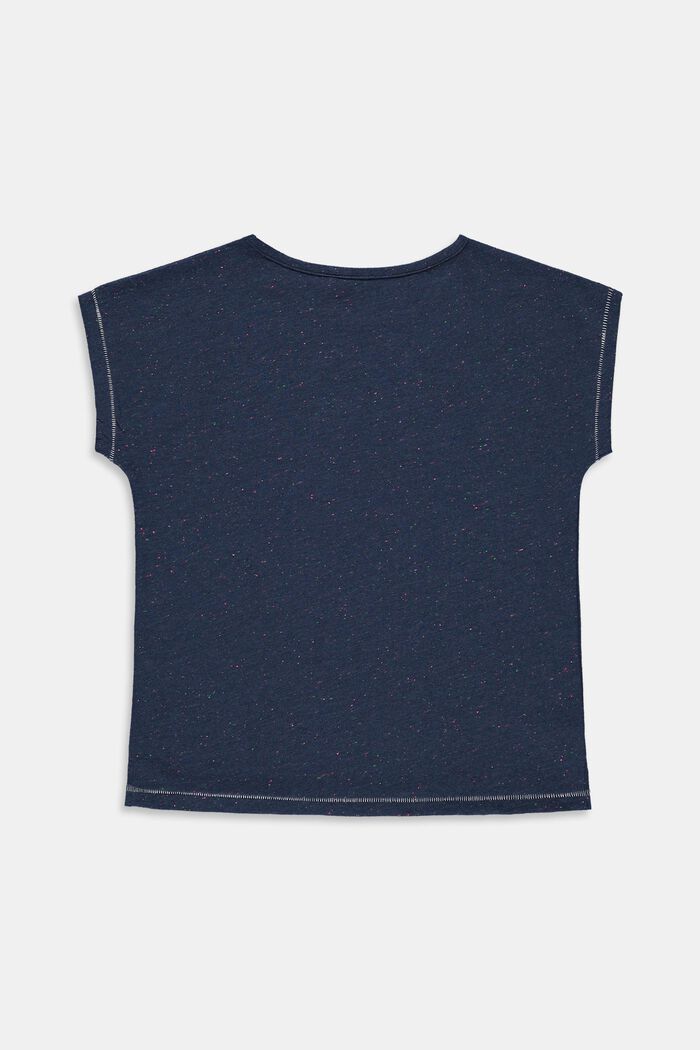 T-shirt de coupe carrée, animé d´une texture mouchetée multicolore, PETROL BLUE, detail image number 1