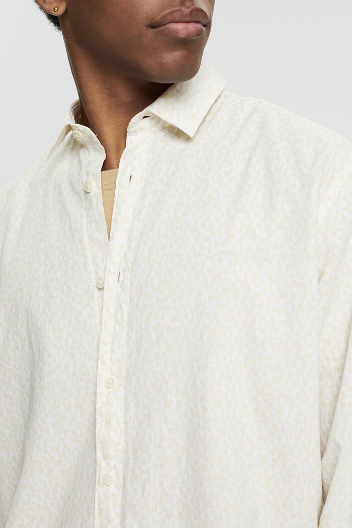 Met linnen: overhemd met print, WHITE, detail image number 2