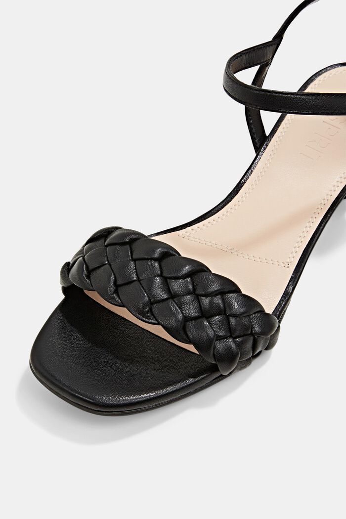 Sandalen met gevlochten bandjes, BLACK, detail image number 4
