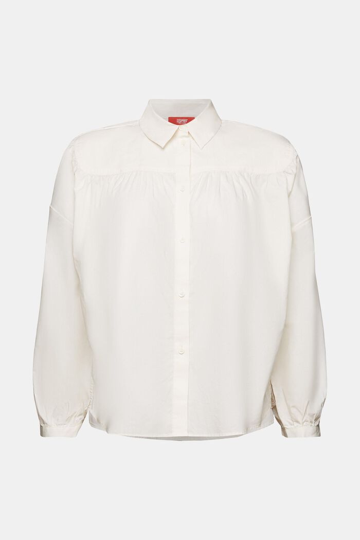 Popeline blouse, 100% katoen, OFF WHITE, detail image number 6