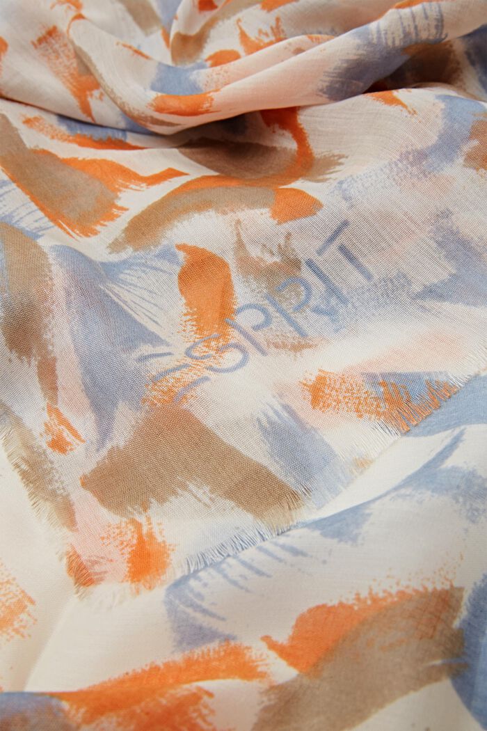 Lichte sjaal met print, OFF WHITE, detail image number 1