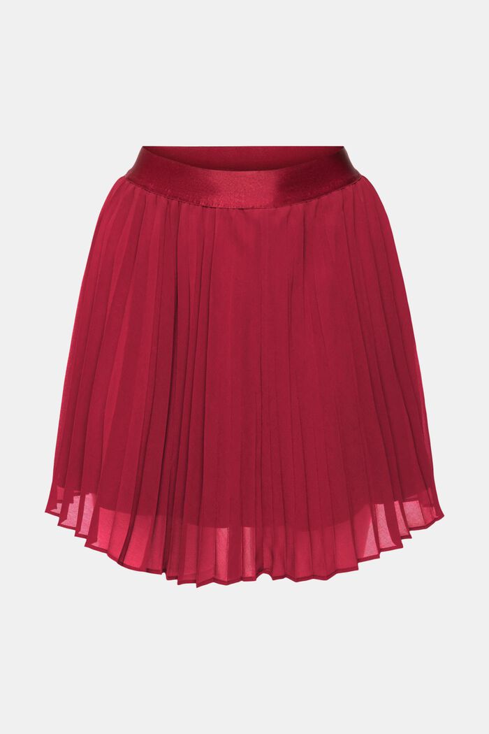 Mini-jupe à plis, CHERRY RED, detail image number 6