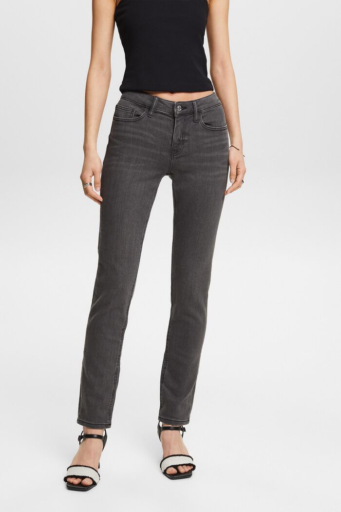 Slim fit-jeans met stretch, GREY MEDIUM WASHED, detail image number 0