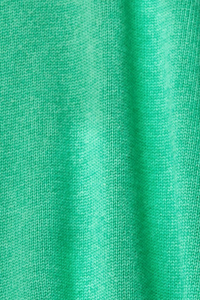 Gebreide trui van duurzaam katoen, GREEN, detail image number 1
