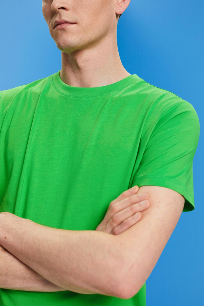 T-shirt van jersey met ronde hals, GREEN, detail image number 1