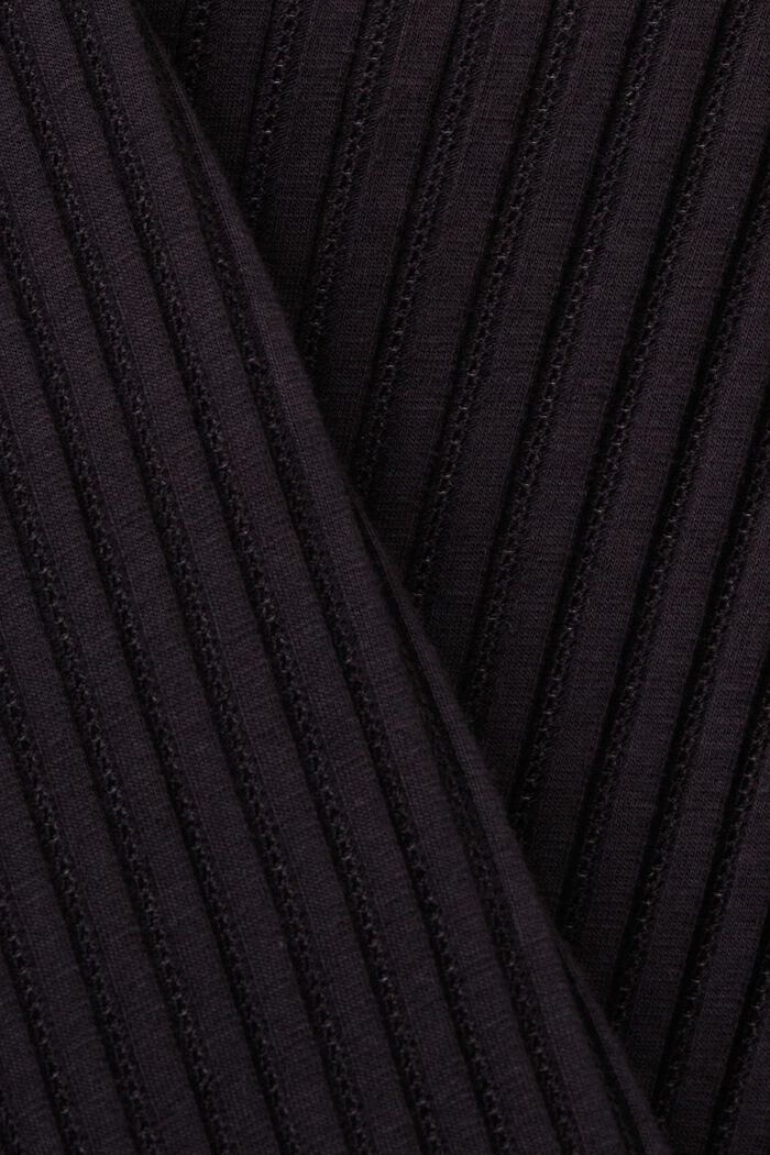 Pointelle top met wijde ronde hals, BLACK, detail image number 5