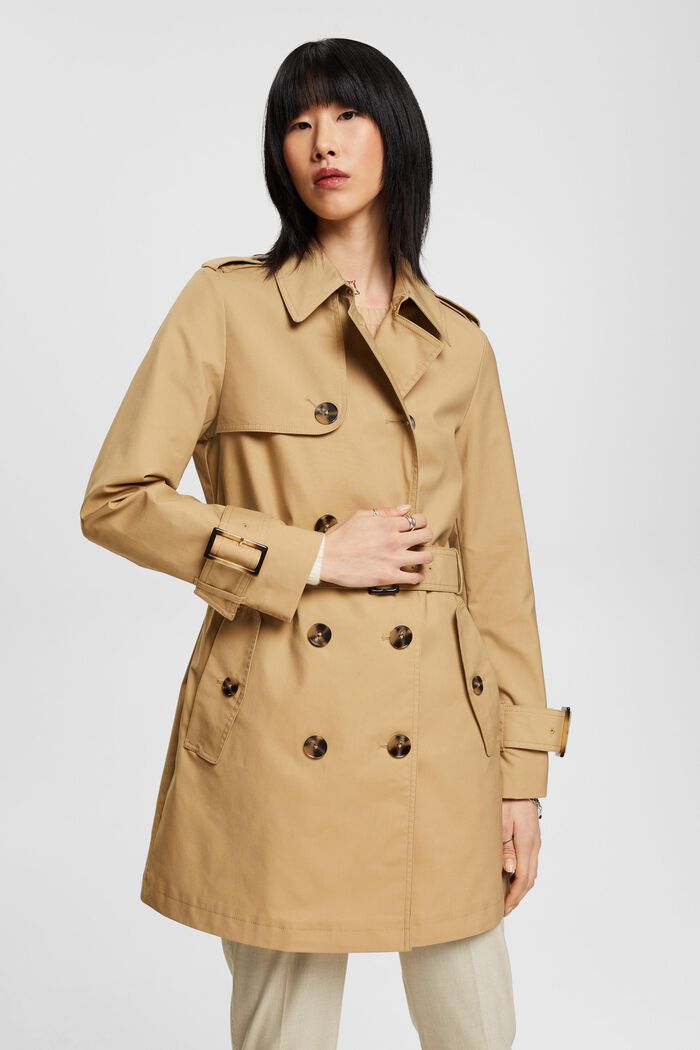 ESPRIT Double-breasted trenchcoat at our shop