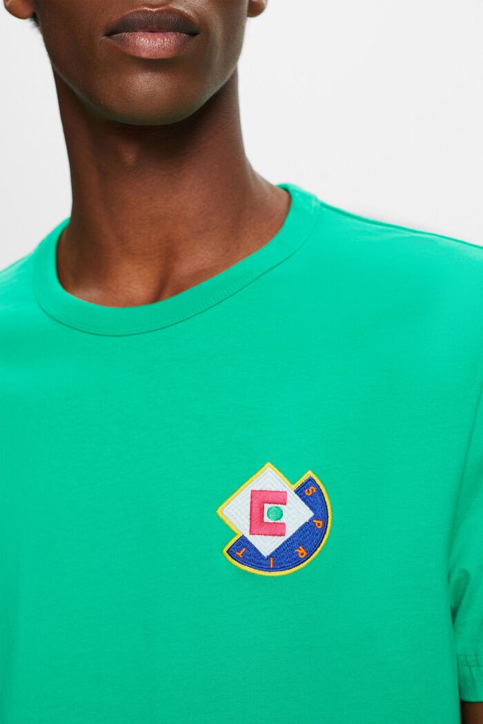 T-shirt met grafisch logo, GREEN, detail image number 1