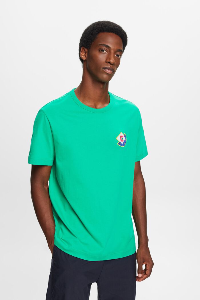 T-shirt met grafisch logo, GREEN, detail image number 2
