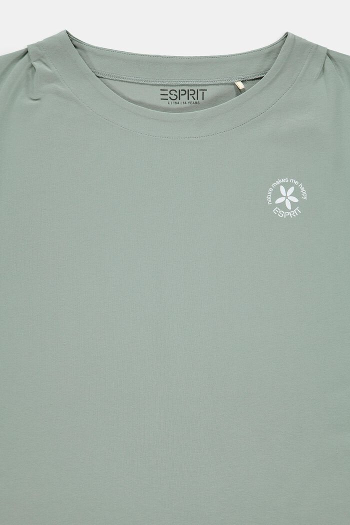 T-shirt à imprimé en coton stretch, KHAKI GREEN, detail image number 2